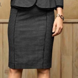 WHBM Black White Dot Skirt